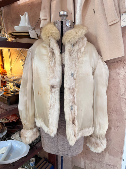 Vintage Blonde Rabbit Fur Coat