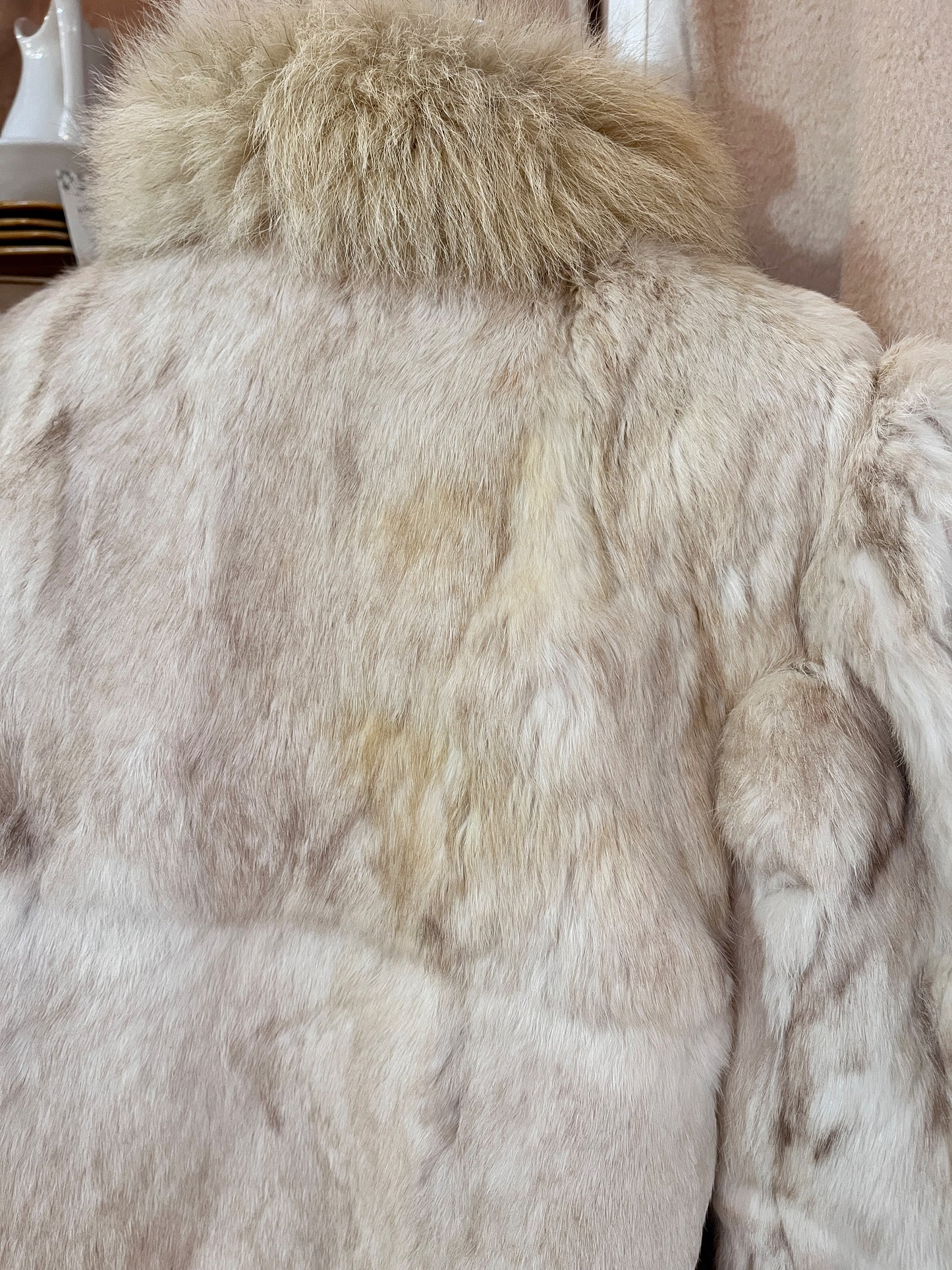 Vintage Blonde Rabbit Fur Coat