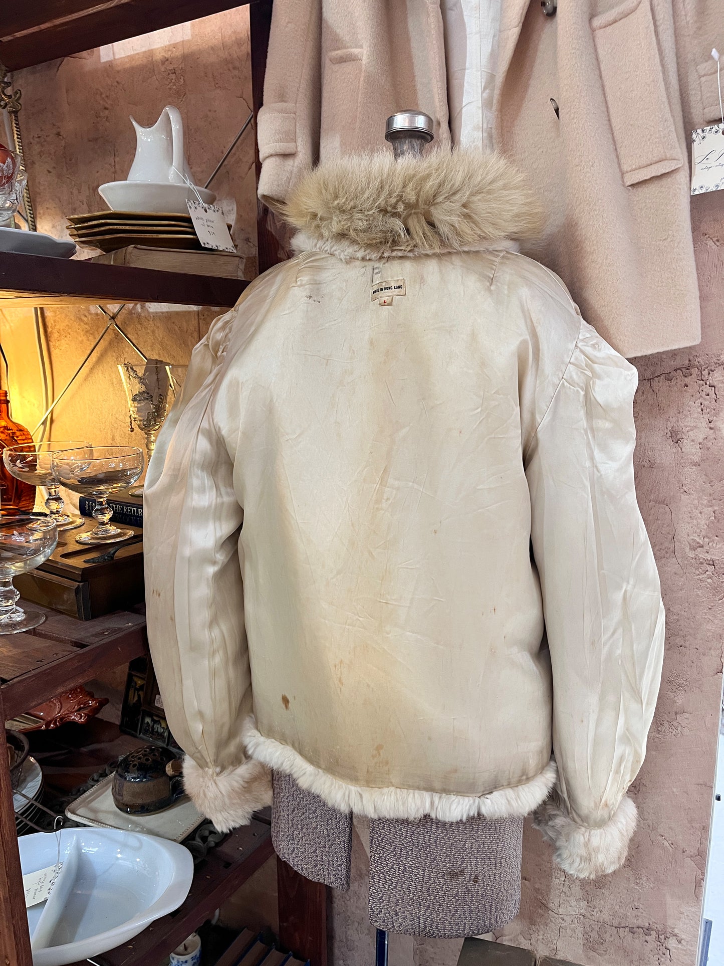 Vintage Blonde Rabbit Fur Coat