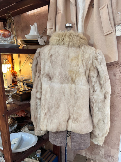 Vintage Blonde Rabbit Fur Coat